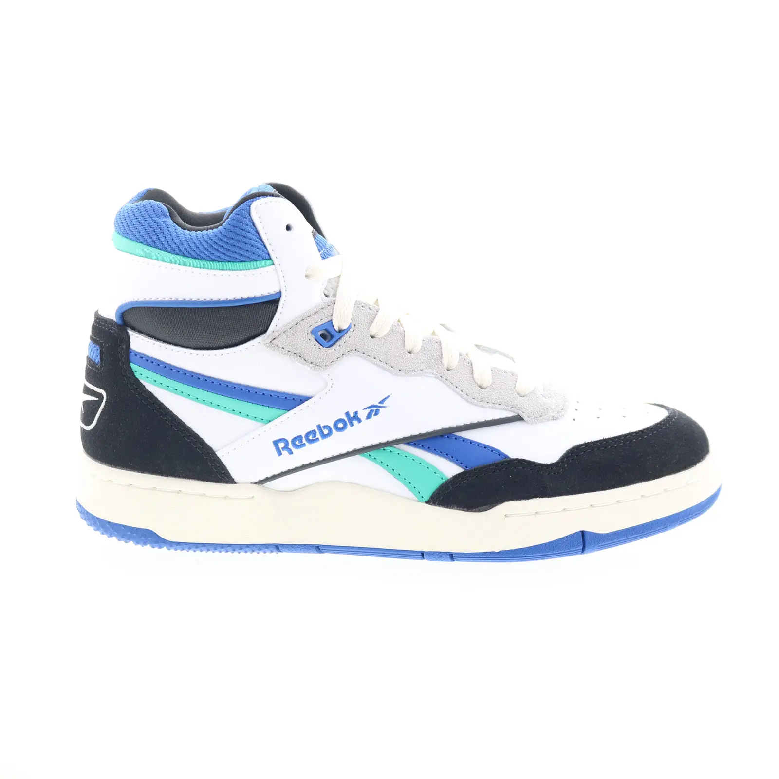 Reebok BB 4000 II Mid Mens White Suede Lace Up Lifestyle Sneakers Shoes