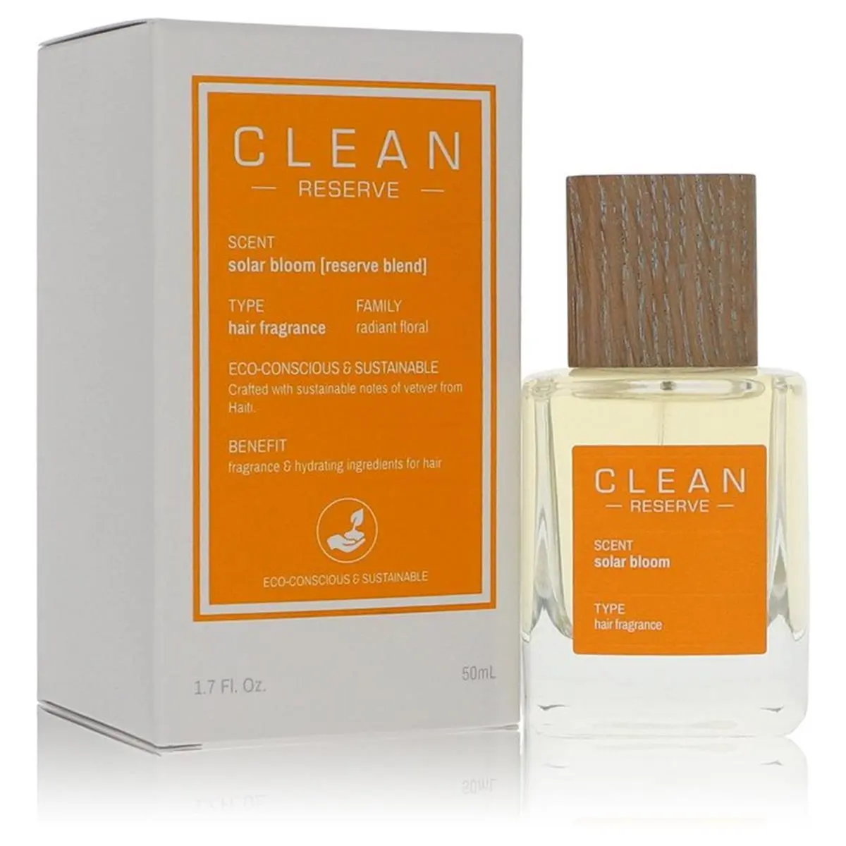 Clean Reserve Solar Bloom Boxed Bottle Hair Fragrance - 1.7 oz Fruit-Based, Blooming Floral, Aromatic Bergamot, Botanical Inspired Unisex Beauty & Personal Care Fragrance (557044), Blooming Floral Unisex Fragrance