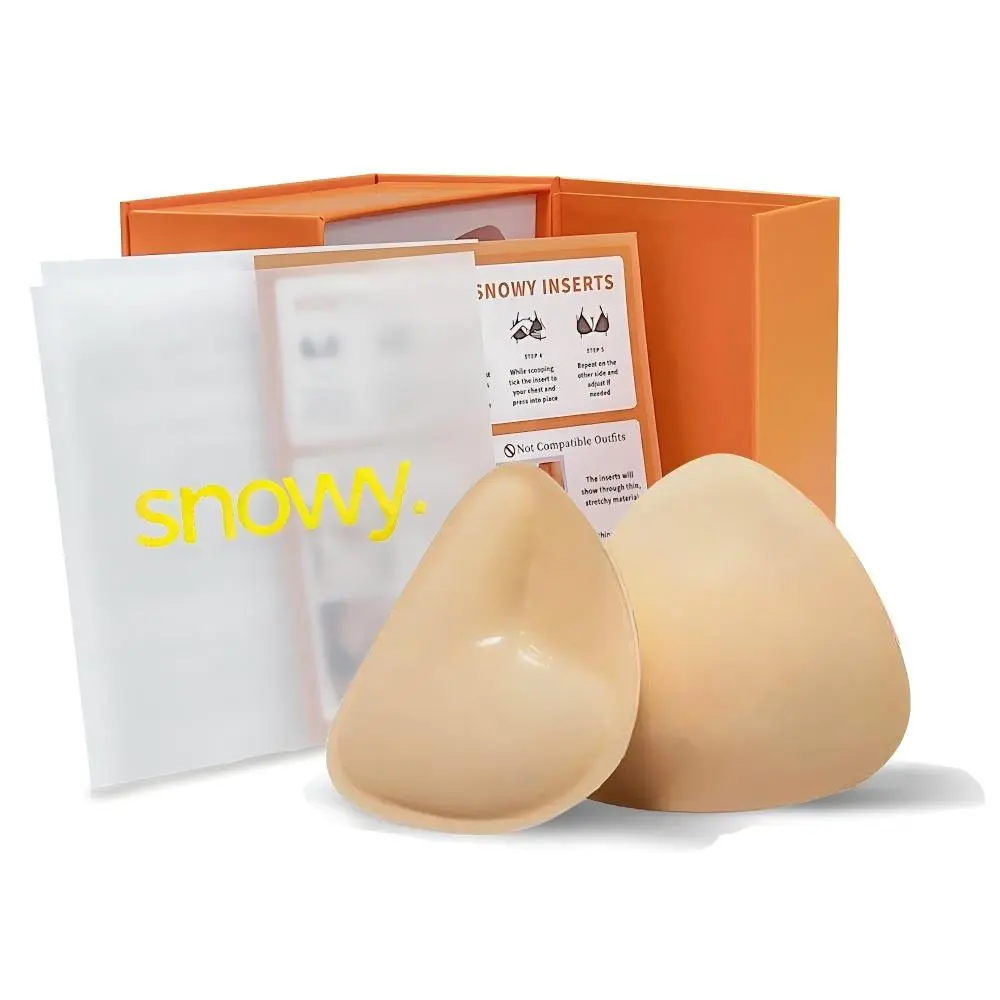 Snowy Sticky Push Up Inserts --Invisible Lift Bra Inserts Instant Boost Double-Sided Adhesive Bra Cup for Women - Womenswear Clothing Push-Up Ultra Boost Inserts for Women sticky push up pads adhesive bra double sided sticky lift pads inserts