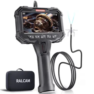 RALCAM N5 Two-Way Articulating Borescope, 5" Industrial Endoscope Camera with Light, 0.24in/6.2mm Slim Probe, 5FT Semi-Rigid Video Inspection for Automotive Engine, HVAC, Mechanical, Wall N506-S1.5M