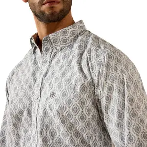 ARIAT White Medallion print Printed LS