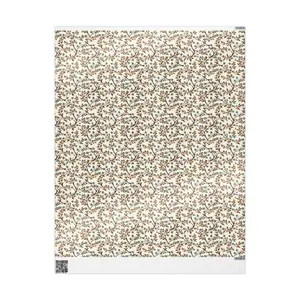 Brown Blue Floral Gift Wrap Papers