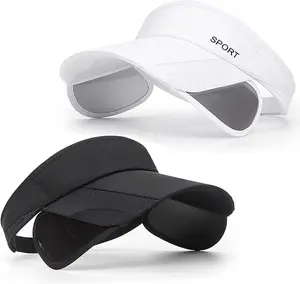 sun protection hat 2 Pack  Golf Visor  for Women , Adjustable Retractable Brim Golf Cap Beach  for men breathable mask trendy fashionable all-match accessory