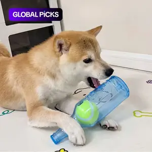 Beer Bottle Shaped Pet Toy, Squeaking Sound Making Toy, with Tennis Ball Inside, Fun Interactive Pet Toy, No Battery Required, Valentine's Day Gift, Interactive Chew, Durable Chew, Interactive Tough Chewer