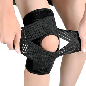 Knee Brace with Side Stabilizers for Knee Pain, Adjustable Knee Support for Meniscus Tear ACL MCL Arthritis Injury Recovery, Breathable Knee Wrap for Men & Women, Workout, Sports`