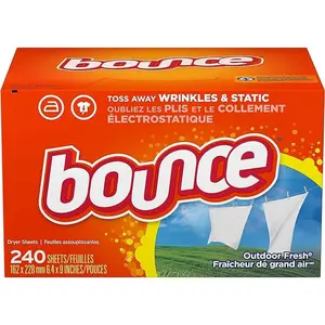 240 Pcs Outdoor Fresh Dryer Sheets Laundry Fabric Softener Household Scented
