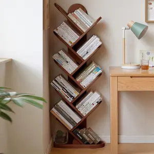 Wayshome 10 Tiers Bookshelf, Standing Tree Bookshelf, Creative Multi-Layer Bookcase, Standing Bookcase Rack Book Storage Organizer Shelves for Study, Bedroom, Office