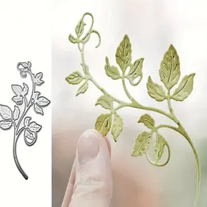Vine Leaf Metal Cutting Die - Intricate Vine & Leaf Design, Compatible with Most Die-Cut Machines, Ideal for Card Embellishments & Journal Layouts, Essential Tool for Creative DIY Projects, Scrapbook Materials