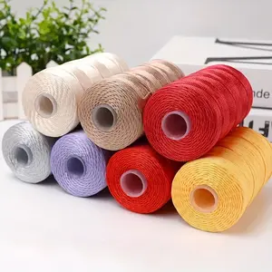 2pcs Ice Linen Nylon Yarn, Nylon 100% Crochet Thread, Hand-knitted Yarn, Suitable For Braiding Summer Sun Hat Shoes Cushion, 3.53oz/pc, Width 1.5mm