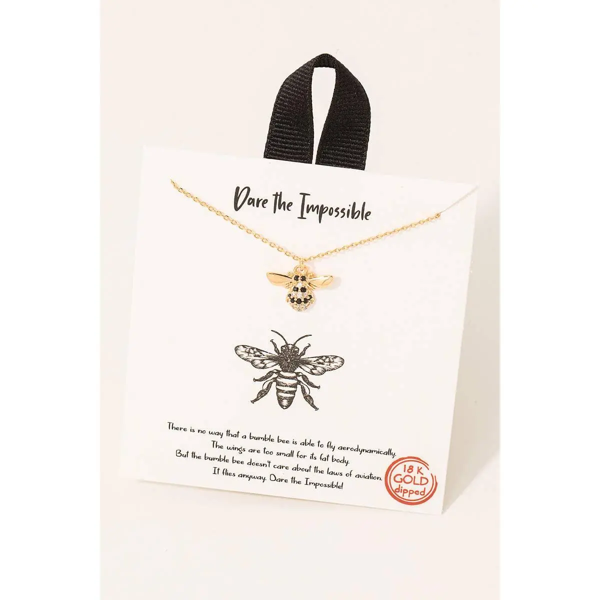 Pave Bumble Bee Charm Necklace Pave Bumble Bee Charm Necklace