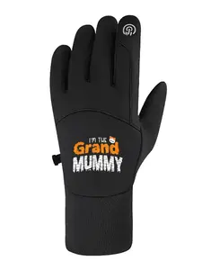 Grand Mummy Halloween Text Outdoor sports cycling gloves warm waterproof touchscreen for office worker commute