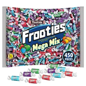 Tootsie Roll Frooties Mega Mix - 450 Pieces Assorted Fruit Flavor Chewy Candy - Over 3 lb Bag of Bulk Treats - 50.06 oz - Iconic American Candy - Sweet, Snack