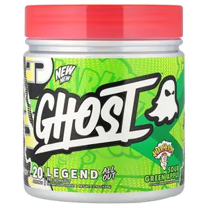 Ghost Legend® All Out Pre-Workout, Warheads® Sour Green Apple, 15.9 oz (450 g)