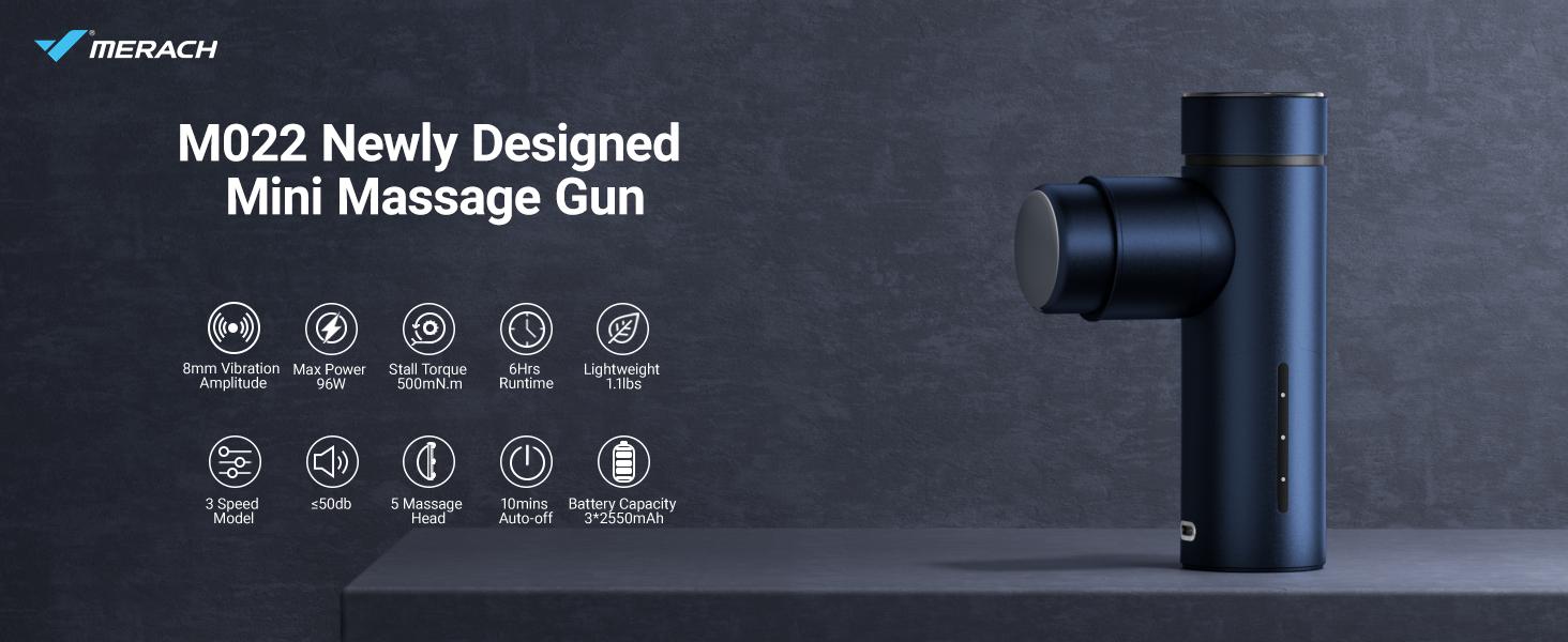 MERACH Portable Handheld Fascia Massage Machine, Body Care Mini Muscle Massager, Ideal for Thoughtful Gifts Brush Adjustable, dealsforyoudays