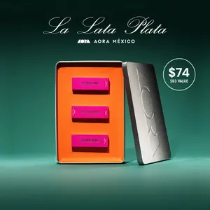 AORA México Lip Serum Favoritos Trio - La Lata Plata: Holiday Sets - Lipgloss Trio - Glossy and Hydrating  - Limited Edition - $83 Value