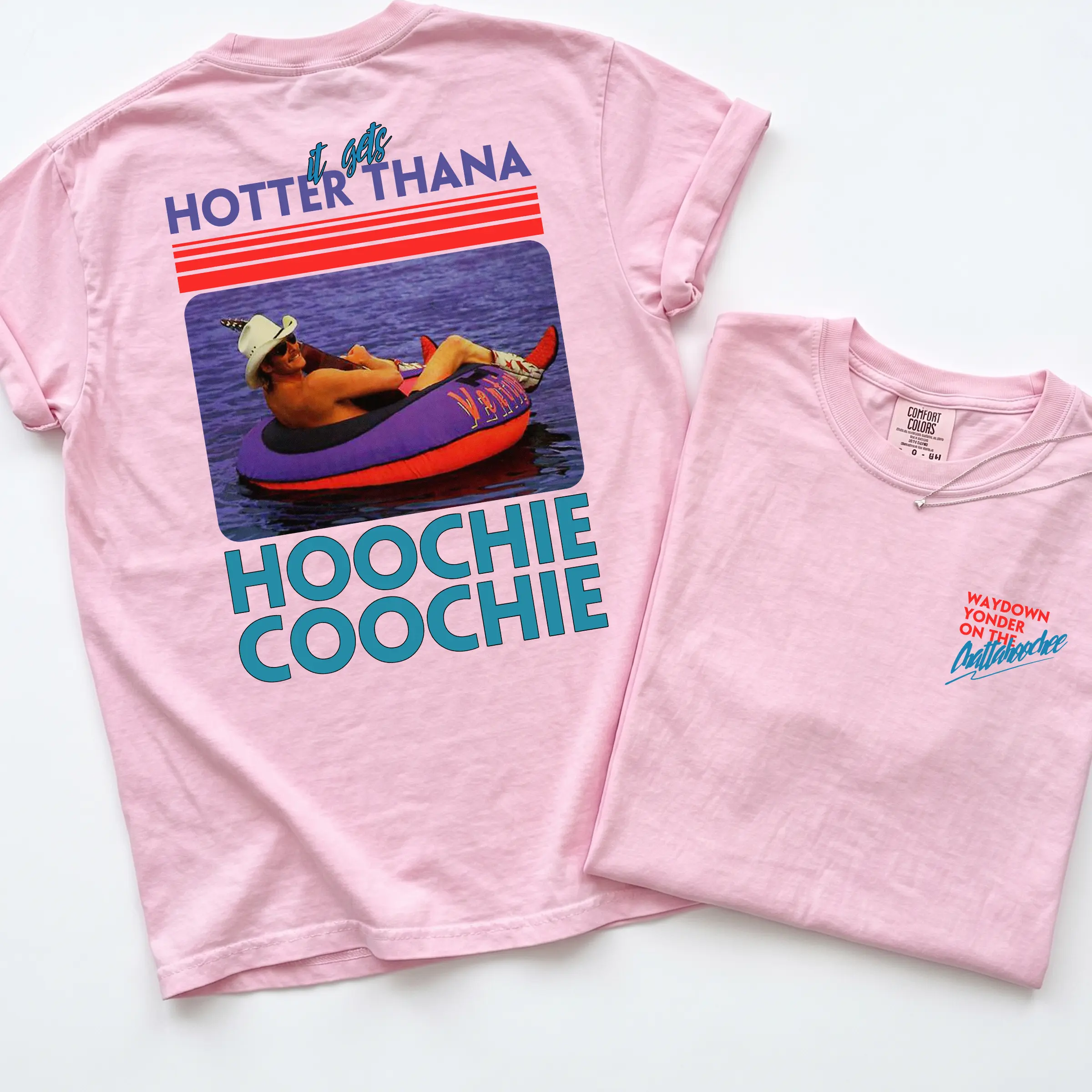 [Comfort Colors] Hotter Than A Hoochie Coochie Two Sides T-Shirt, Chattahoochee Jackson Country Song Tee, Hot Summer Shirt, Gift For Fans