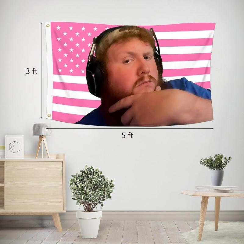 3x5 Ft Decorative CaseOh MeMe Flag Funny Double Stitched with 2 Brass Grommets Decor for Indoor Outdoor, Wall Hanging Tapestry College Dorm Room Decoration