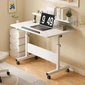 Stand Up Desk on Wheels, Adjustable Height Standing Desk, Foldable Mobile Small Rolling Laptop Stand Portable Computer Workstations for Small Spaces Home Offices