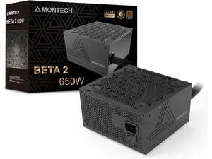MONTECH BETA 2 650W Power Supply, ATX 3.1 Ready, 80+ Bronze Certified, DC-to-DC Stability, Industrial Japanese Main Capacitor, Full Protection Suite (BETA2650W)
