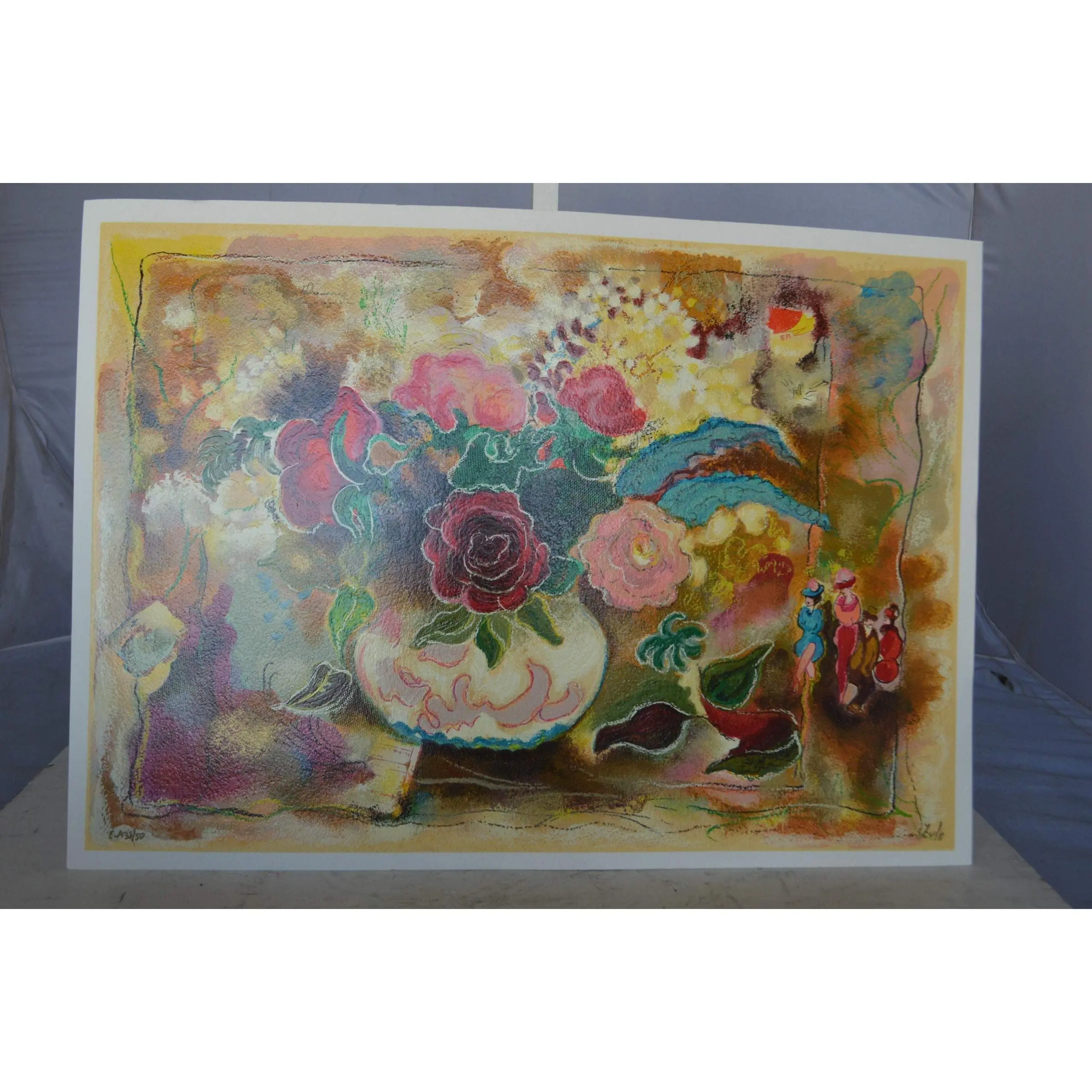 NIFAO Sunday Afternoon serigraph by Zule - Size: 26" L x 18" W