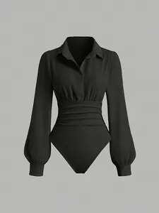 Women's Retro Sexy Bodysuit, Slimming and Elegant, Comfortable and Versatile Fashion Bodysuit, High-End Stylish Design