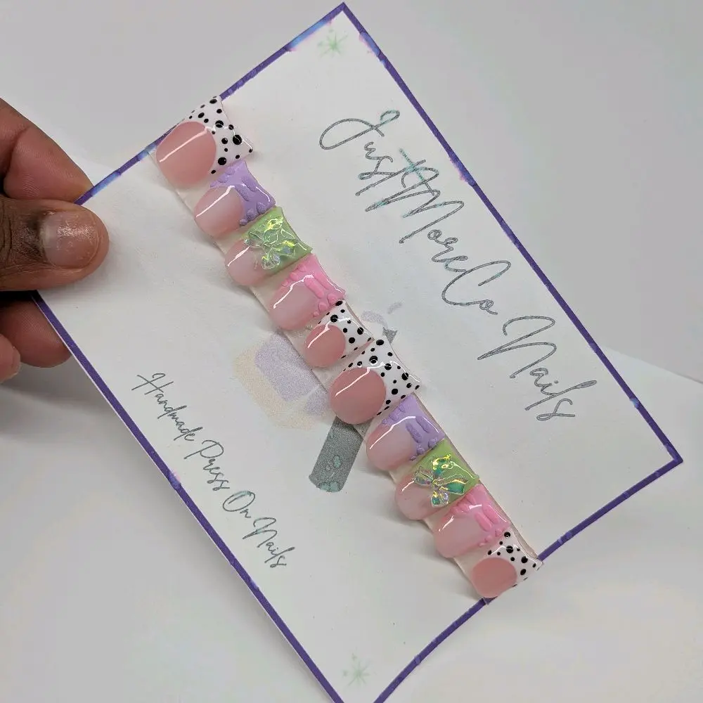 "Dream Drip " Press on Nails | Premium Gel-Based | Salon-Quality & Reuseable | 10pc Set