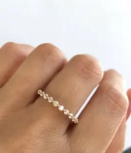 Gold Round Cz Eternity Band