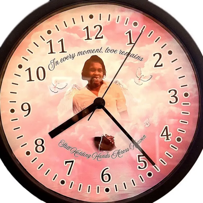 Custom Memorial Clock Set | Personalized Keepsake