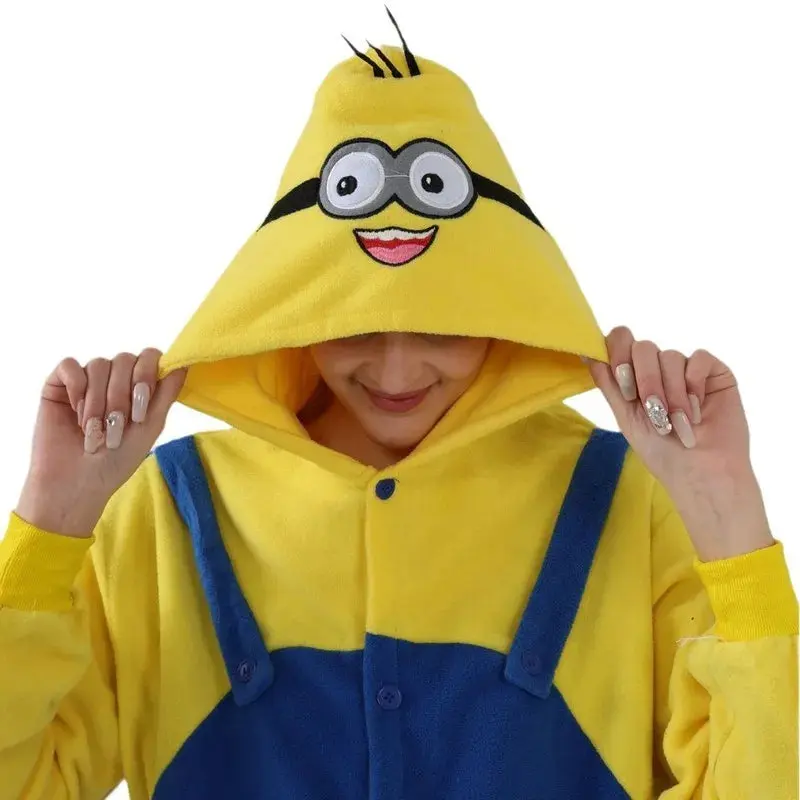 Anime Pajamas Kevin Stuart Bob Cosplay Banana Man Cartoon Jumpsuit Onesie Sleepwear Adult Home Clothes Halloween Costume