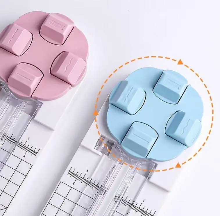Paper Cutter 4-in-1 Paper Trimmer Multi-Function Scrapbooking Tool with Straight, Wave, Perforated & Creasing Blades for Craft Paper,Cardstock, Coupon, Label, Photo,Postcard