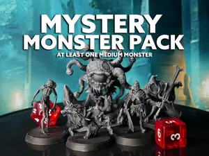 Monster Mystery Pack - 6 to 7 Monsters At least one Large sized - 32mm miniatures Dungeons & Dragons - DND Minis - Role Playing Game