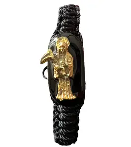 Santa Muerte Knotted Rope Bracelet