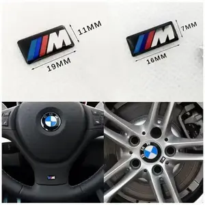2026 New For All BMW E46 E39 E38 E90 E60 E36 F30 F20 X1 X3 X5 M Logo Car Steering Wheel Hub Caps Center Emblem Badge Sticker DIY Sticker For Car Décor
