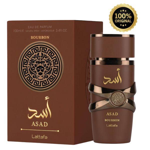 Lattafa Asad Bourbon for Unisex Eau de Parfum Spray, 3.4 Ounce