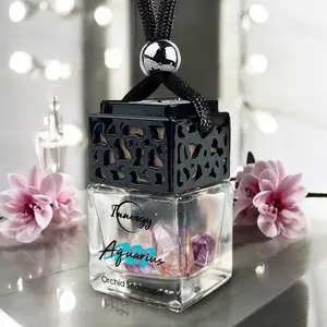 Aquarius Zodiac Crystal-Enhanced Oil Diffuser, Car Air Freshener, 8ml