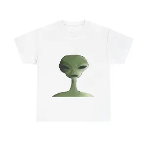 Men's and Women's Green Alien Short Sleeve T-Shirt