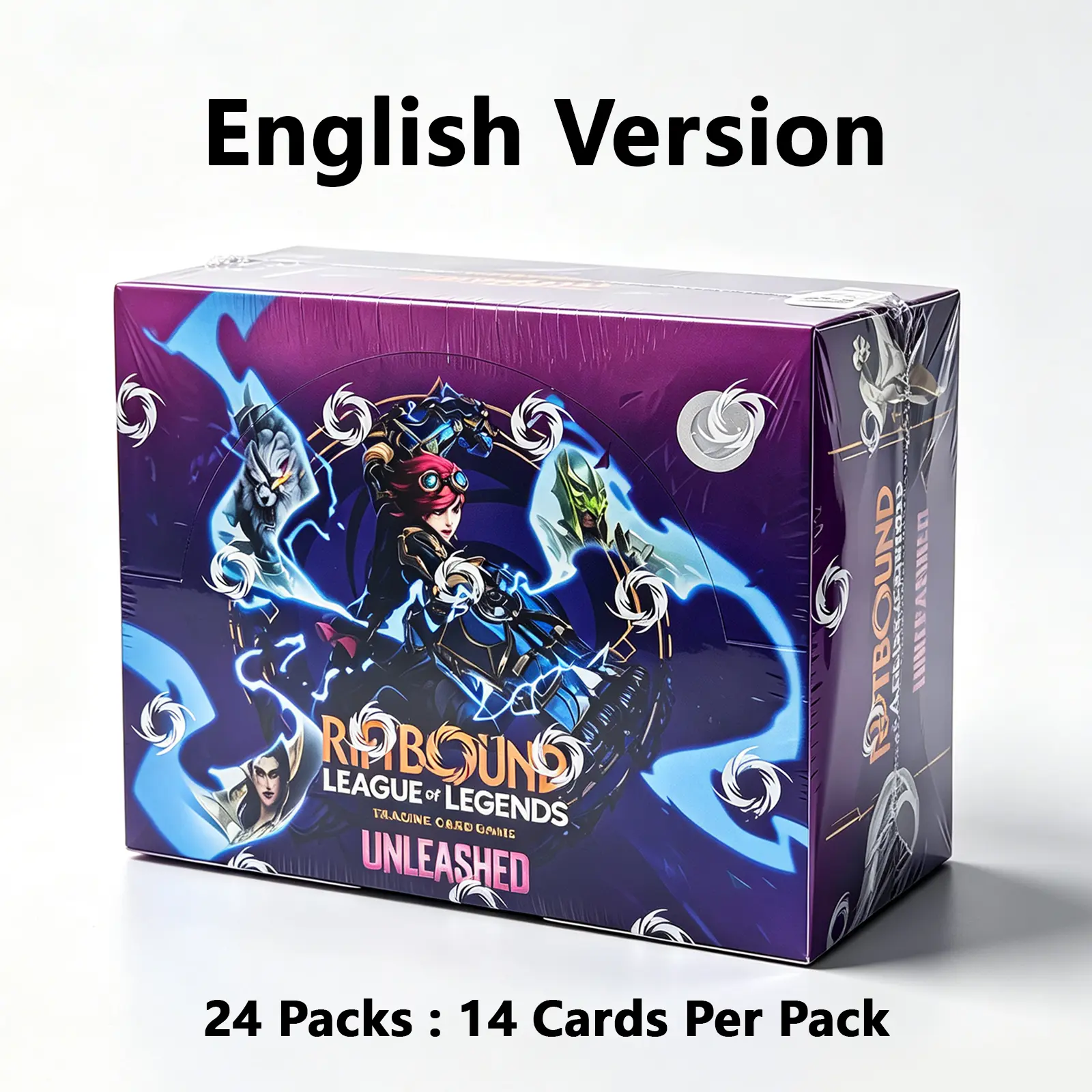 Riftbound:  UNLEASHED UNL ,League of Legends Trading Card Game – Jumbo&Slim Booster Box (Version Chinese)