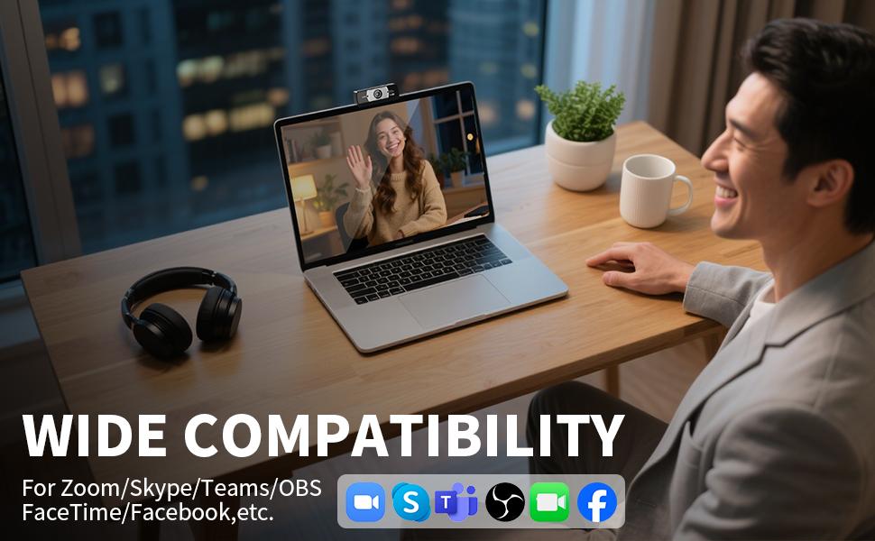 24MP 4K Ultra HD Webcam with Built-in Microphone USB Plug & Play for PC Laptop Mac Wide Angle Streaming with Auto Light Correction for Zoom Teams Online Meetings IMX132 Sensor F2.2 Aperture