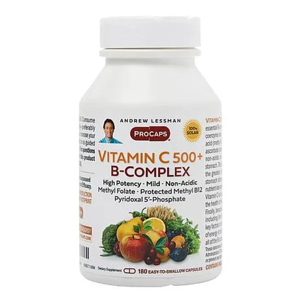 Andrew Lessman Vitamin C 500 Plus B-Complex - 180 Capsules