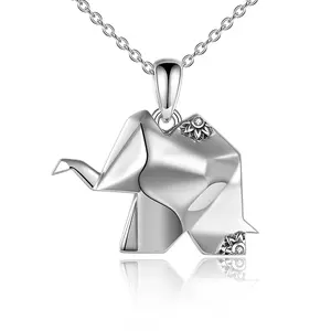 Elephant Necklace Sterling Silver Elephant Pendant Necklace