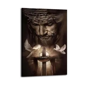Cross Art Bible Canvas Aesthetic For The Bedroom Wall Sitting Room Dormitory Wall Office Wall Poster Decorative Painting Canvas Wall