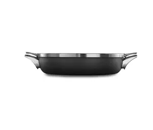 Premier Space-Saving Hard-Anodized Nonstick 12-Inch Everyday Pan with Lid