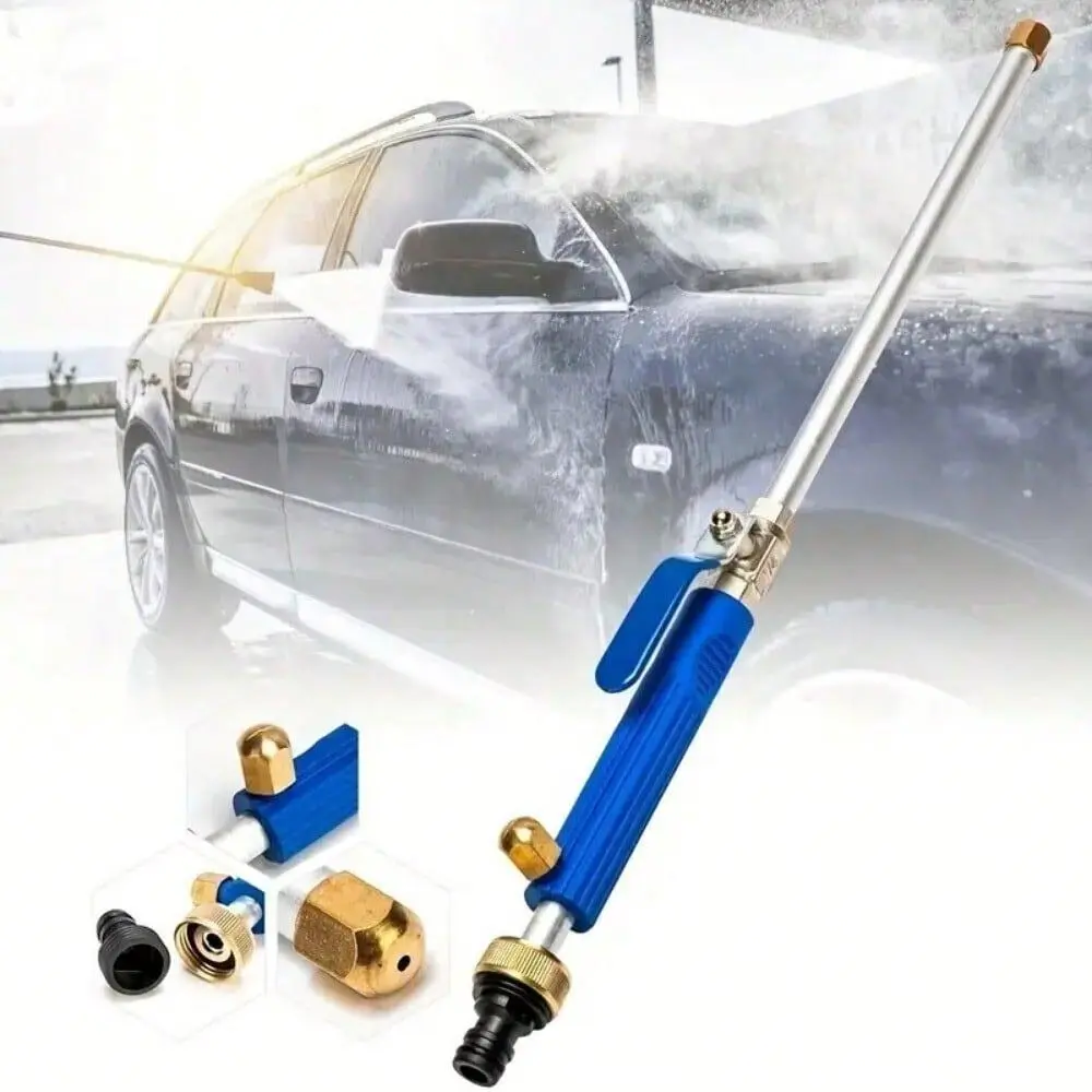 High Pressure Manual Water Gun Nozzle, Adjustable Nozzle Wand for Power Washing Lawn and Exterior Surfaces and Car Wash Curing, Pressure Washer Wand