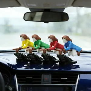 Motion-Activated Broomstick Dashboard Ornament | Drifting Car Decor | Fun Toy