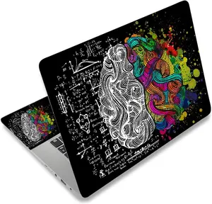 Laptop Skin Sticker Decal,12" 13" 13.3" 14" 15" 15.4" 15.6 inch Laptop Vinyl Skin Sticker Cover Art Protector Notebook PC (2 Wrist Pad Skins Included), Decorative Waterproof, Left & Right Brain