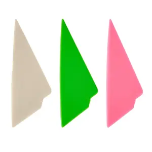 3 Hardness Car Corner Triangle Squeegee Window Tint Kit Plastic Card Scraper Tight Spaces Wrap Vinyl Curves Slot Tint Tool White squeegee