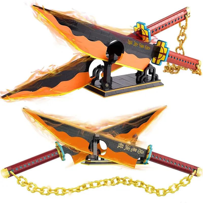 1478pcs Anime Katana Samurai Sword Building Set with Scabbard & Display Stand, Ultimate Collector Model Kit for Fans, Gifts for Teens Adults