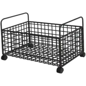 Rolling Book Cart Utility Cart Under Desk Movable Storage Box with Wheels, Movable Storage Book Bin for Dormitory Study Room Books