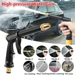 Black Home High Pressure Car Wash Water Gun Garden Hose Nozzle Spray Tool, Home Cleaning Tool, Car Wash Sprayer