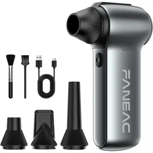 X115 Compressed Air Duster - 130000RPM Air Duster, 3-Gear Speed Mini Dust Blower for Computer, Keyboard, Electronics Indoor and